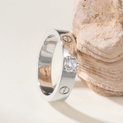 [Cadisa] LOVE RING 3.6MM 1 BIG DIAMOND