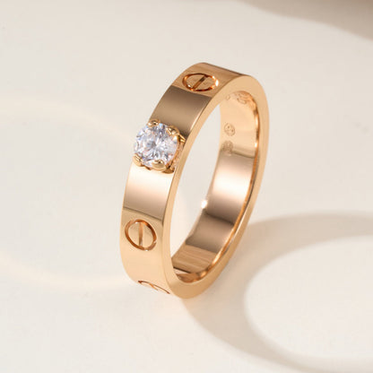 [Cadisa] LOVE RING 3.6MM 1 BIG DIAMOND