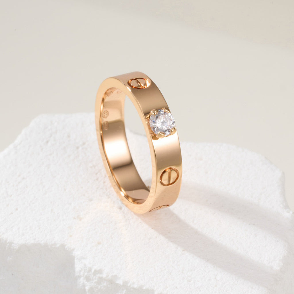 [Cadisa] LOVE RING 3.6MM 1 BIG DIAMOND