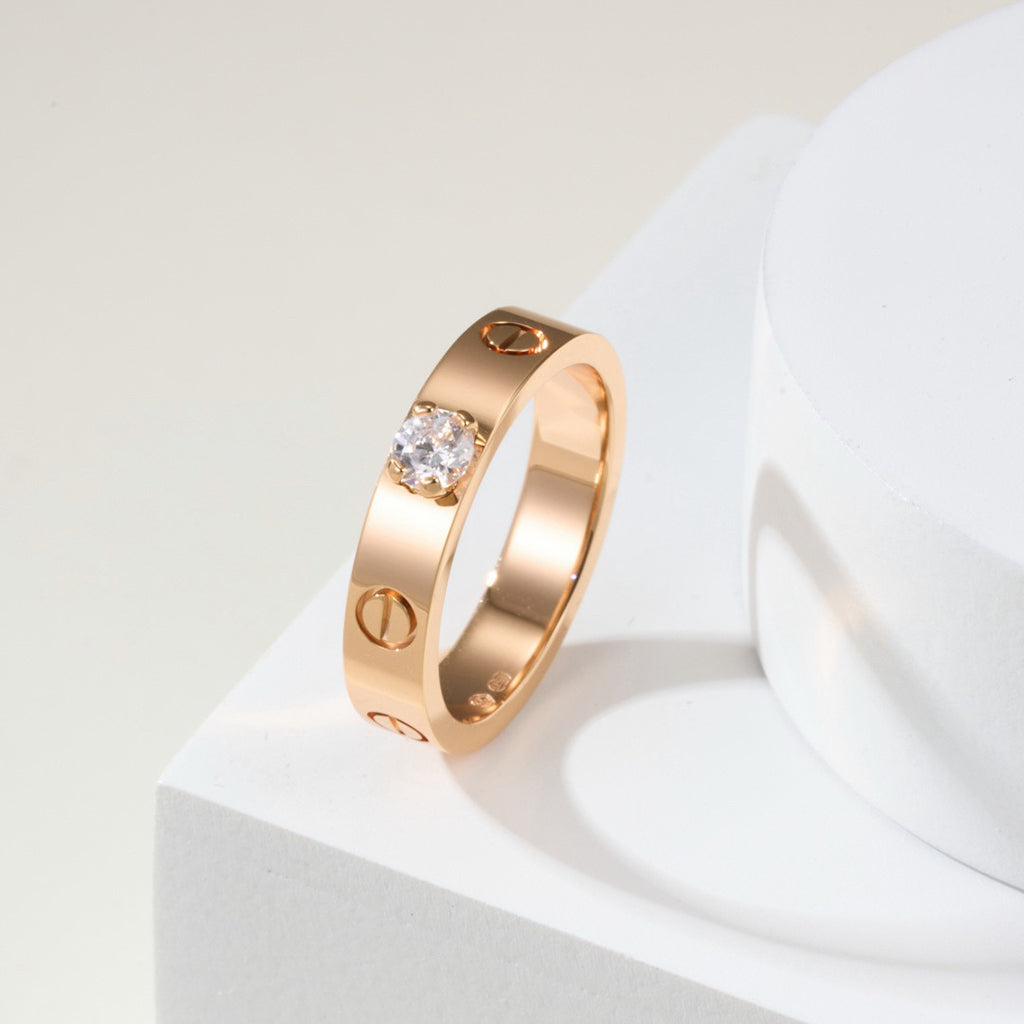[Cadisa] LOVE RING 3.6MM 1 BIG DIAMOND