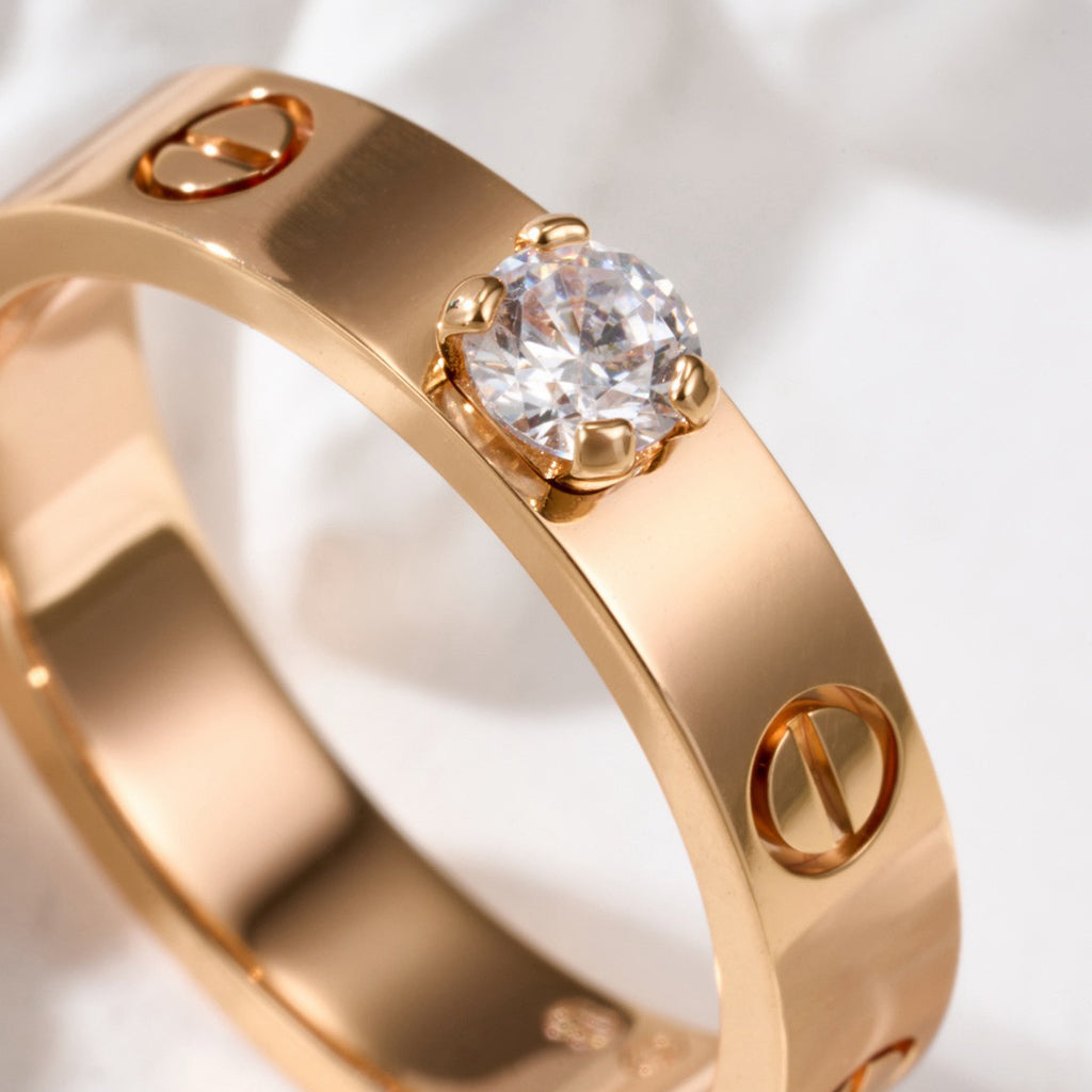 [Cadisa] LOVE RING 3.6MM 1 BIG DIAMOND