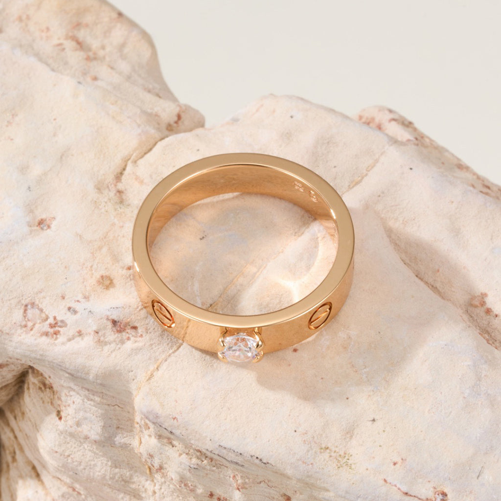 [Cadisa] LOVE RING 3.6MM 1 BIG DIAMOND