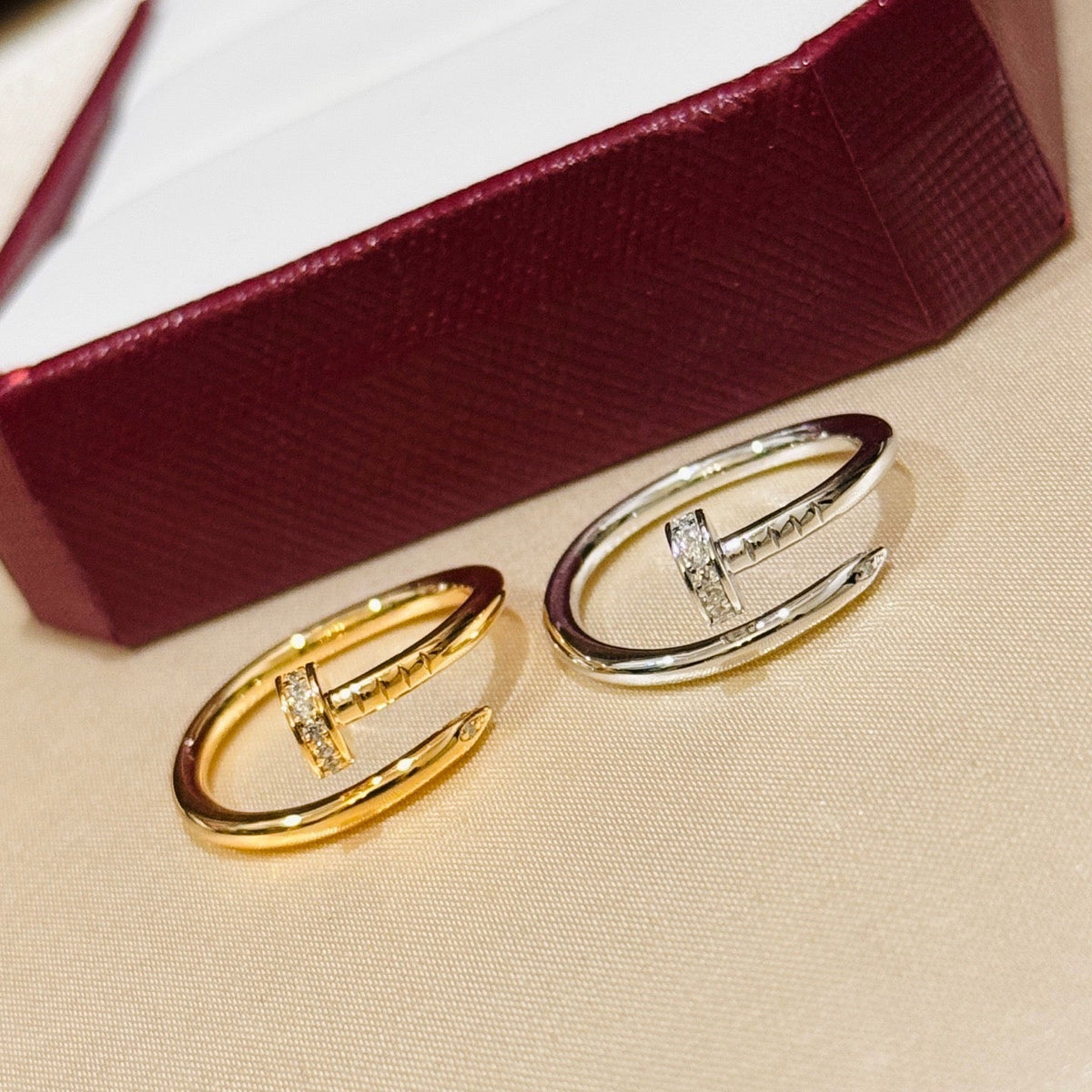 [Cadisa] JUSTE 1.8MM HALF DIAMOND RING