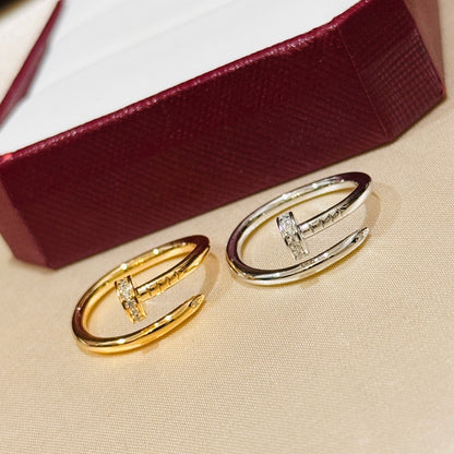 [Cadisa] JUSTE 1.8MM HALF DIAMOND RING