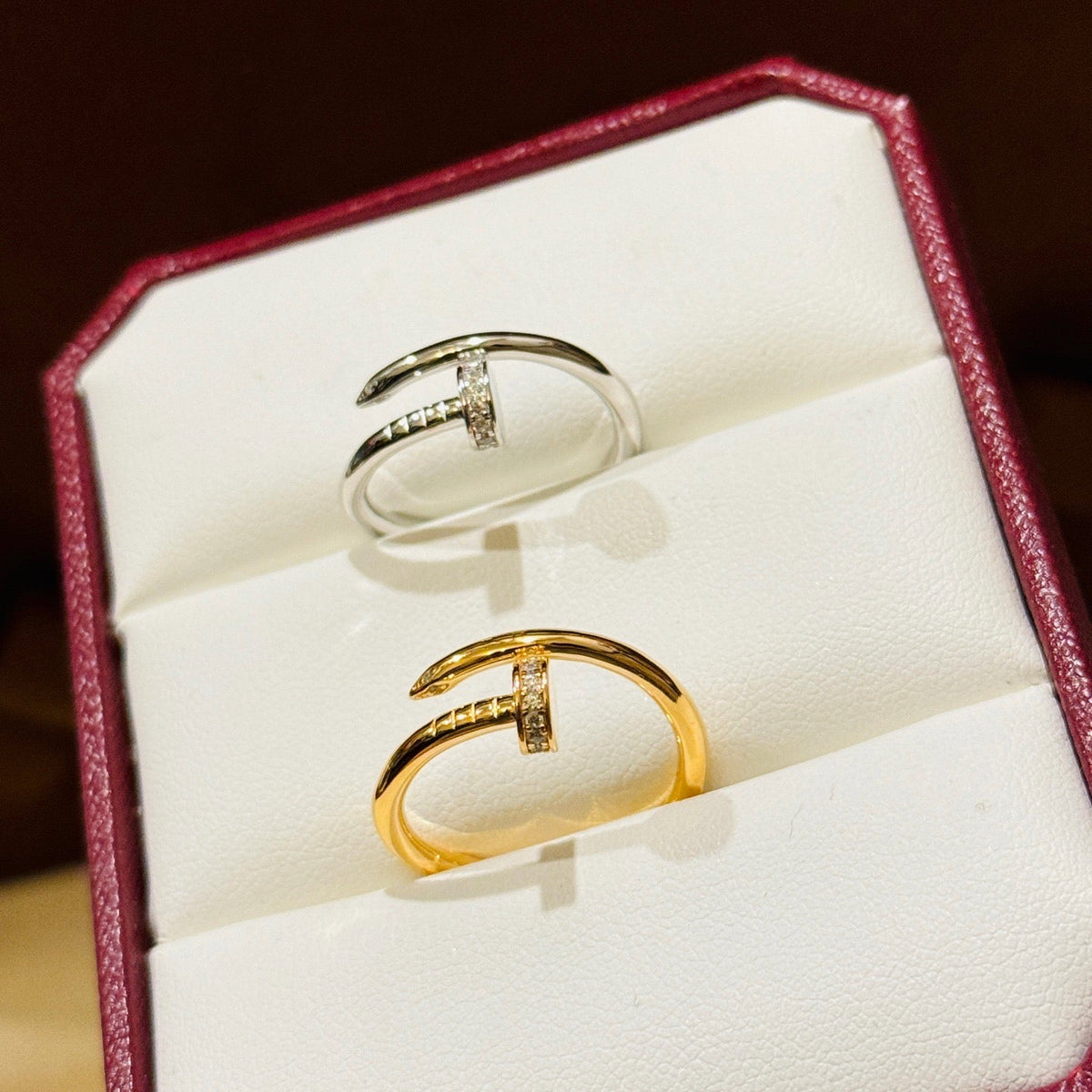 [Cadisa] JUSTE 1.8MM HALF DIAMOND RING
