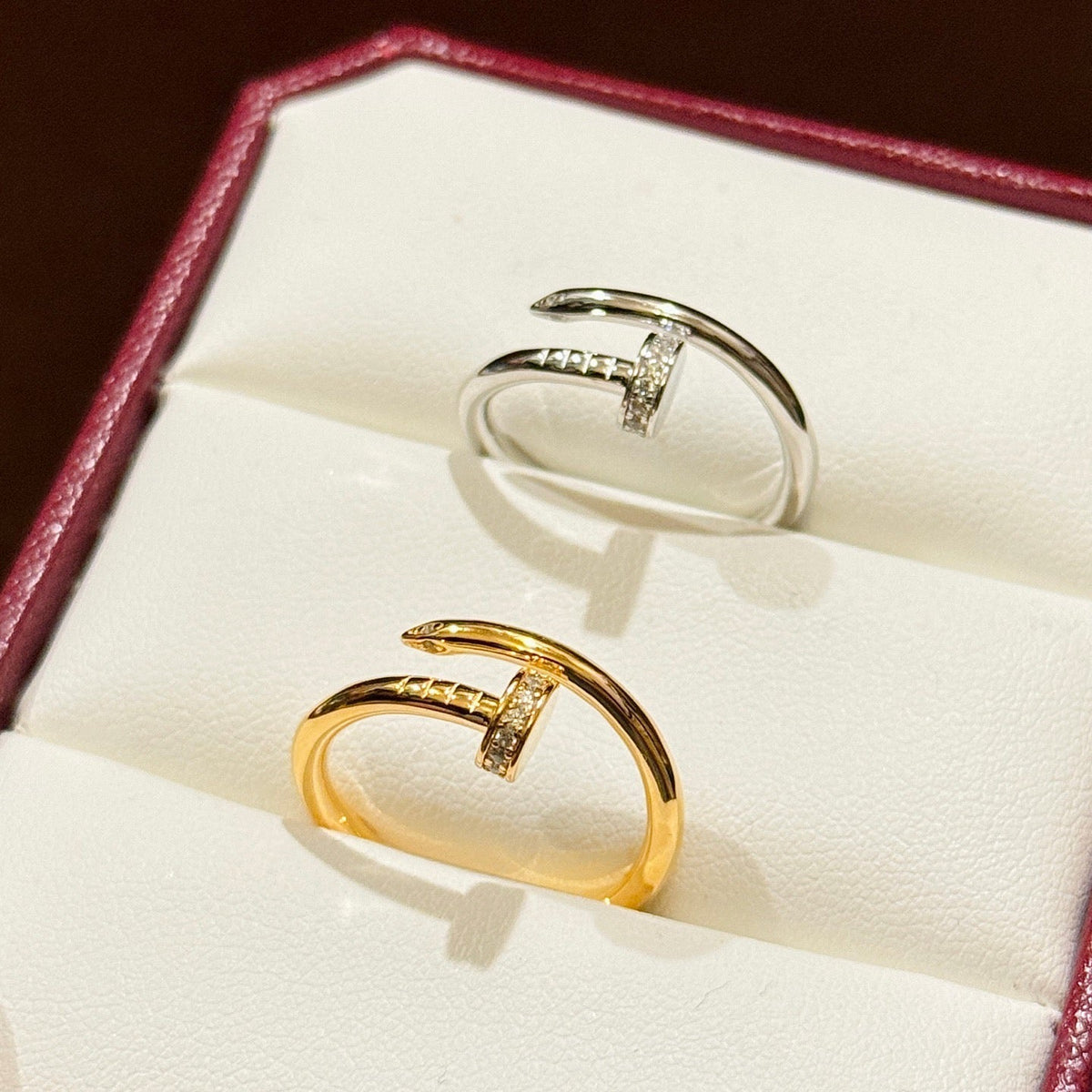 [Cadisa] JUSTE 1.8MM HALF DIAMOND RING
