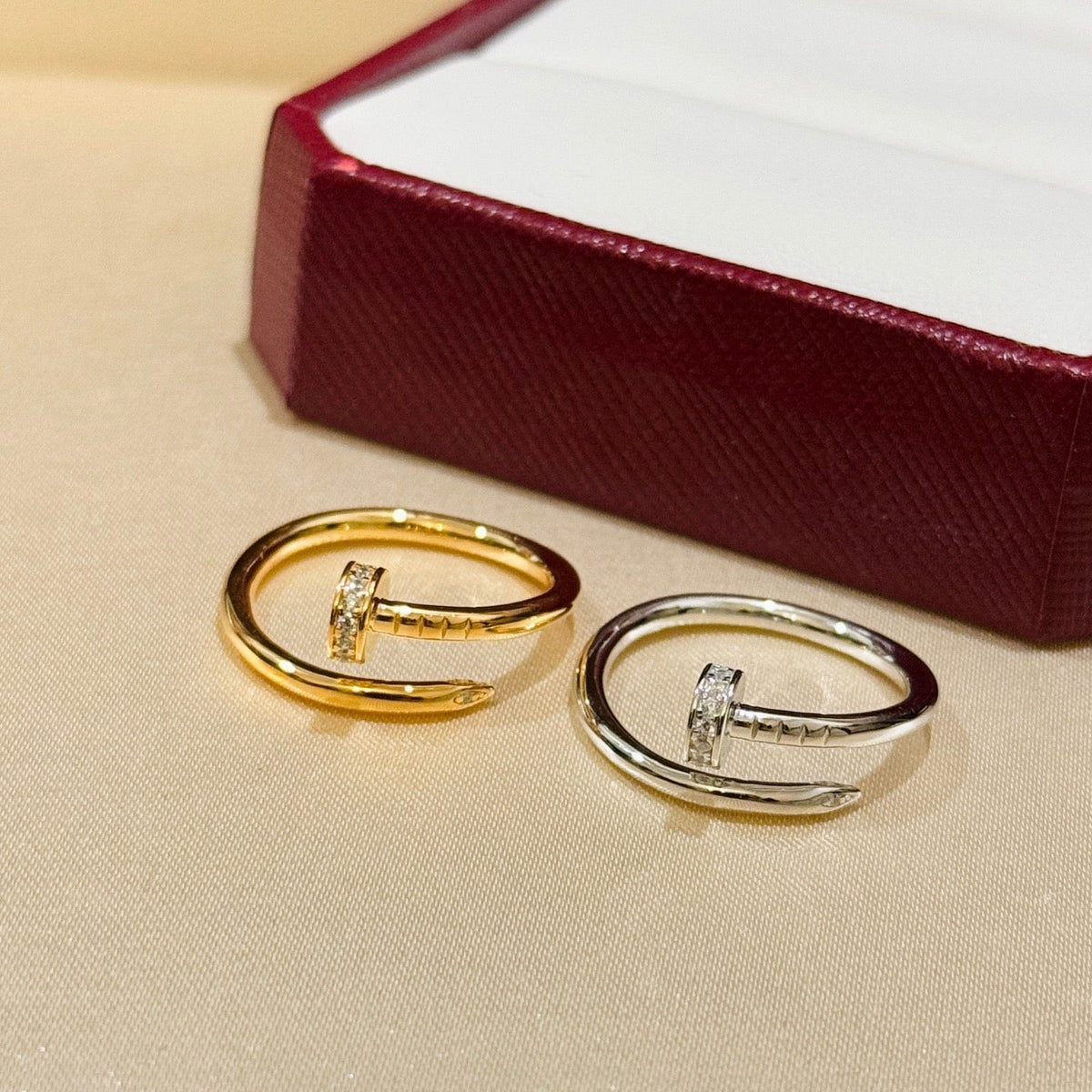 [Cadisa] JUSTE 1.8MM HALF DIAMOND RING