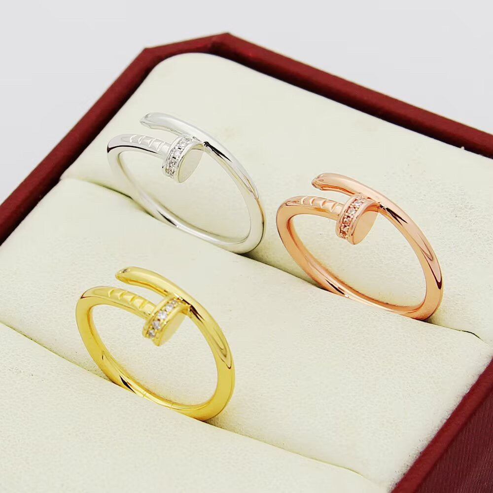 [Cadisa] JUSTE 1.8MM HALF DIAMOND RING