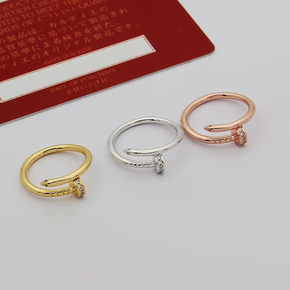 [Cadisa] JUSTE 1.8MM HALF DIAMOND RING