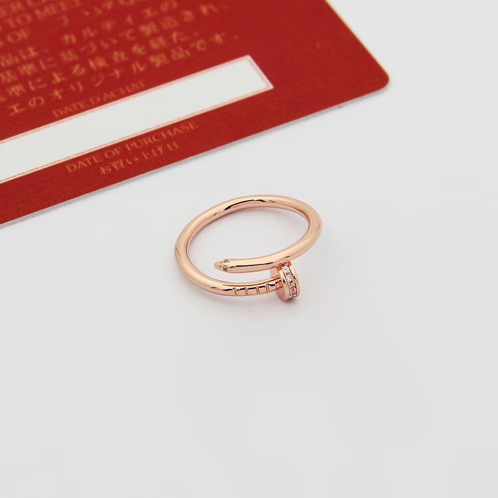 [Cadisa] JUSTE 1.8MM HALF DIAMOND RING