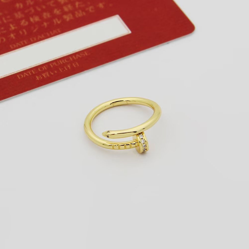 [Cadisa] JUSTE 1.8MM HALF DIAMOND RING