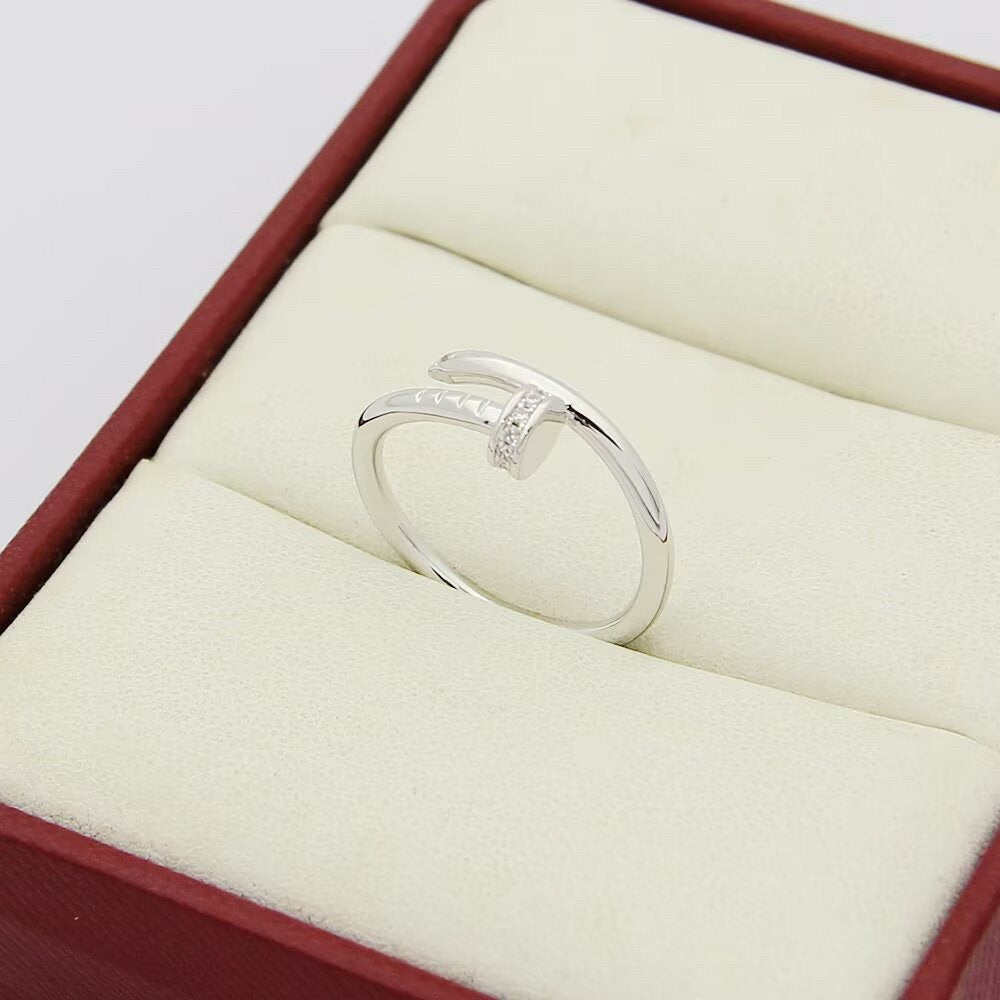 [Cadisa] JUSTE 1.8MM HALF DIAMOND RING