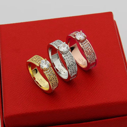 [Cadisa] LOVE RING 3.6MM 1 BIG DIAMOND FULL DIAMOND