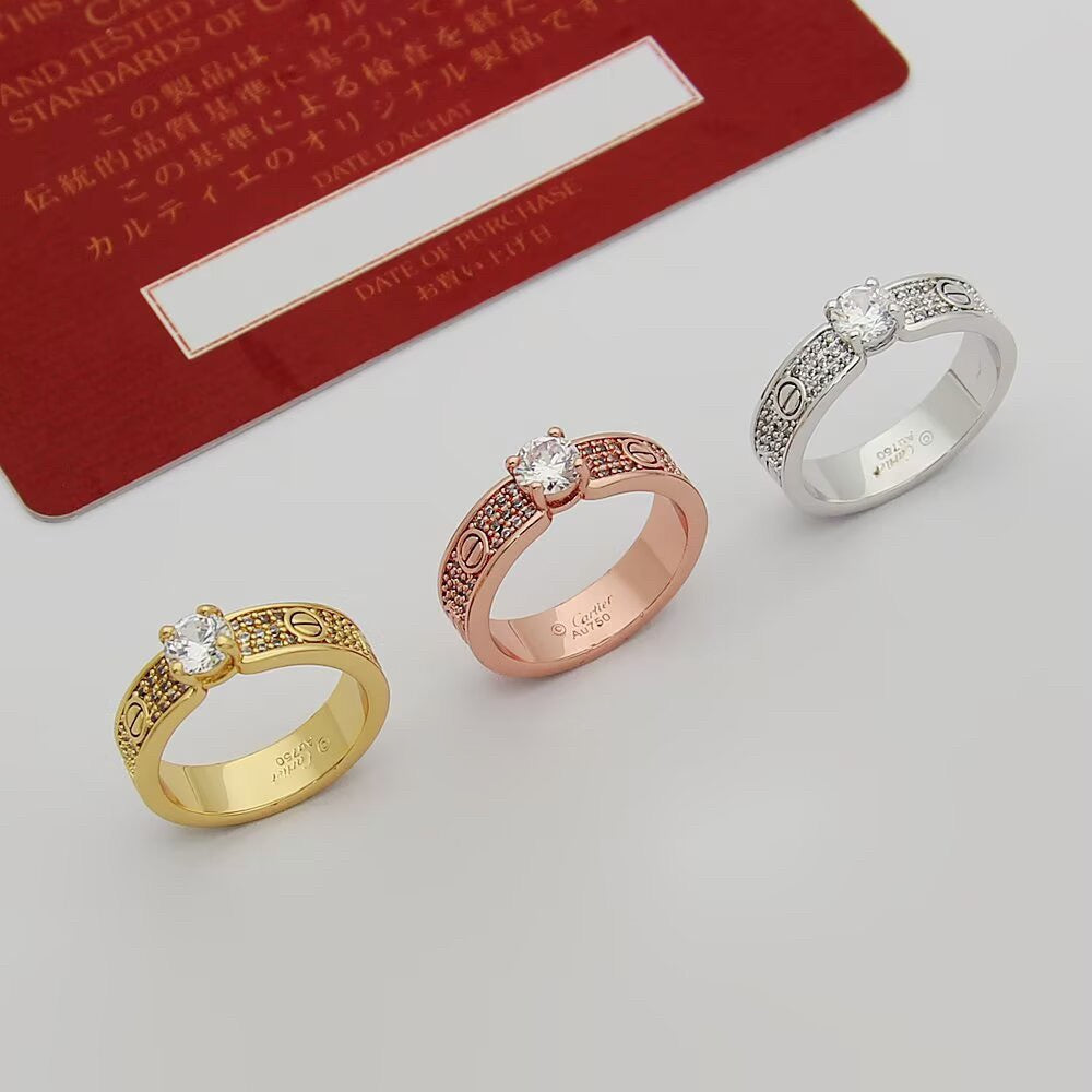 [Cadisa] LOVE RING 3.6MM 1 BIG DIAMOND FULL DIAMOND