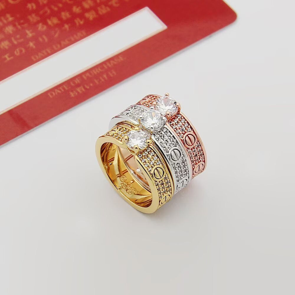 [Cadisa] LOVE RING 3.6MM 1 BIG DIAMOND FULL DIAMOND