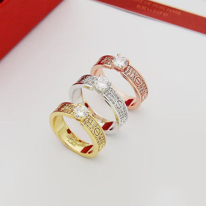 [Cadisa] LOVE RING 3.6MM 1 BIG DIAMOND FULL DIAMOND
