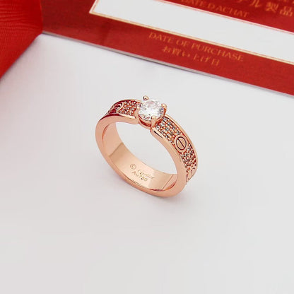 [Cadisa] LOVE RING 3.6MM 1 BIG DIAMOND FULL DIAMOND