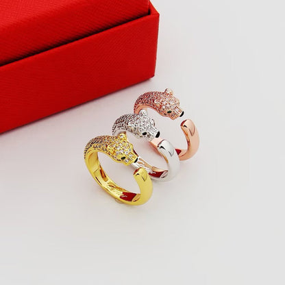 [Cadisa] PANTHERE HALF DIAMOND SMALL RING