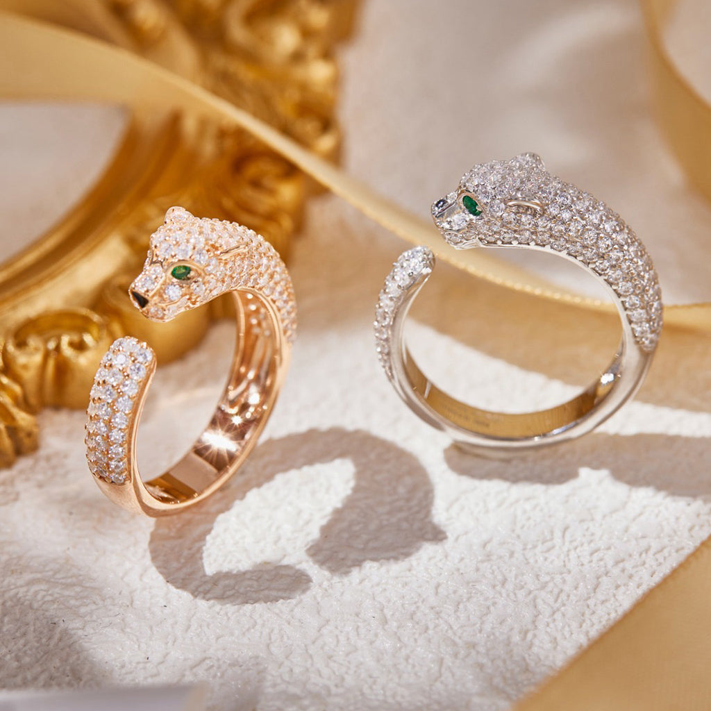 [Cadisa] PANTHERE FULL DIAMOND SMALL RING