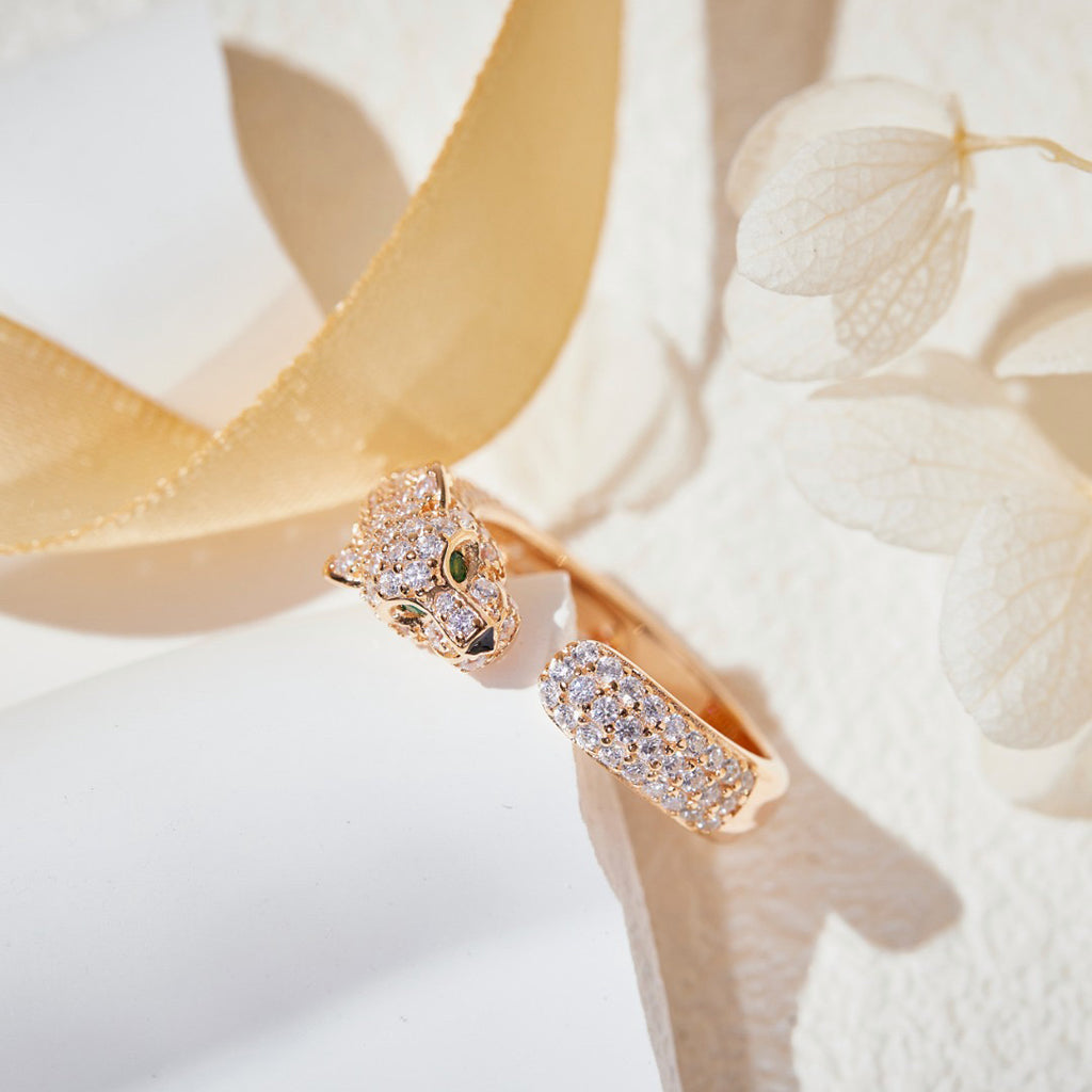 [Cadisa] PANTHERE FULL DIAMOND SMALL RING