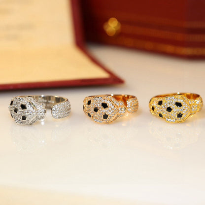 [Cadisa] PANTHERE SPOTTED FULL DIAMOND MEDIUM RING