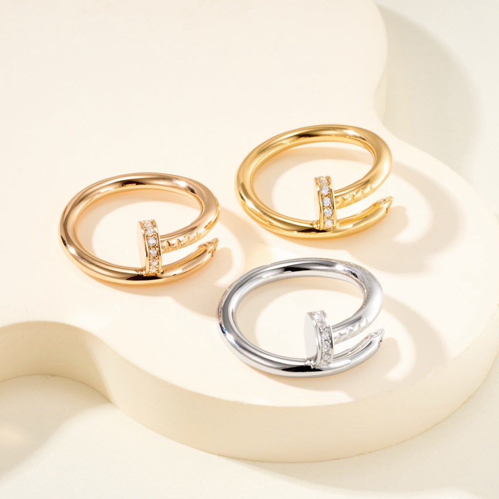 [Cadisa] JUSTE RING 2.6MM HALF DIAMOND