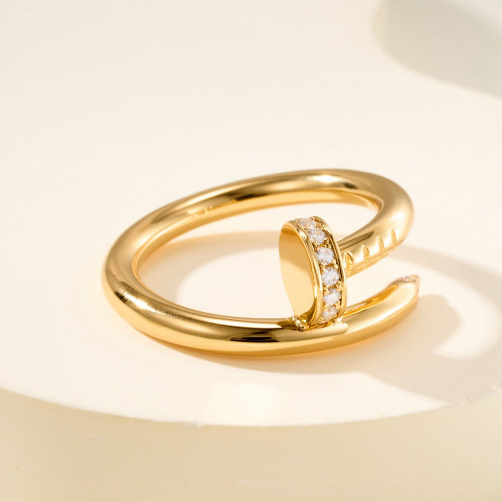 [Cadisa] JUSTE RING 2.6MM HALF DIAMOND