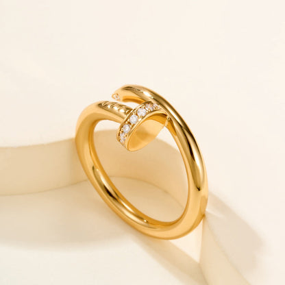 [Cadisa] JUSTE RING 2.6MM HALF DIAMOND