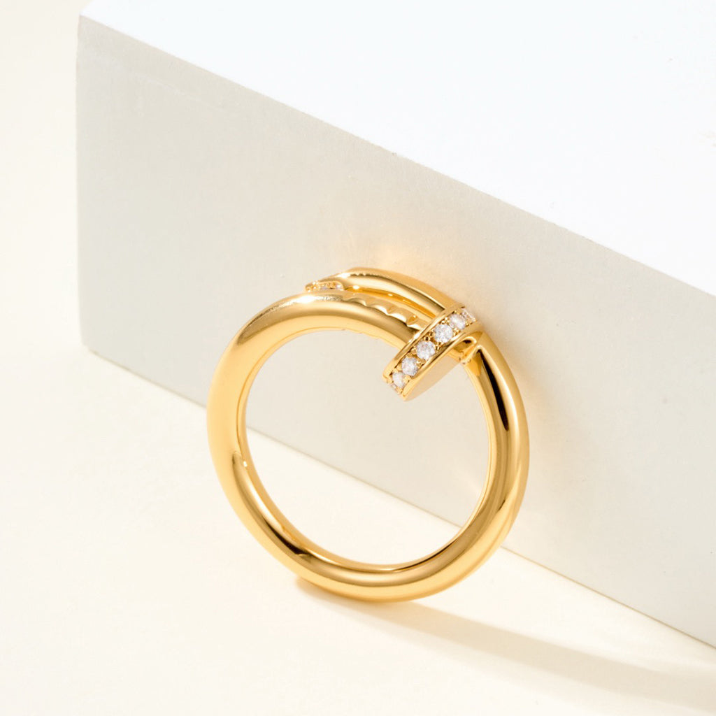 [Cadisa] JUSTE RING 2.6MM HALF DIAMOND
