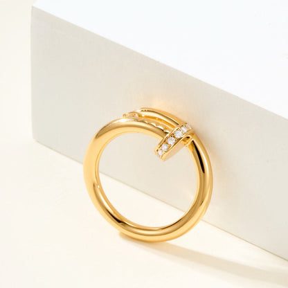[Cadisa] JUSTE RING 2.6MM HALF DIAMOND