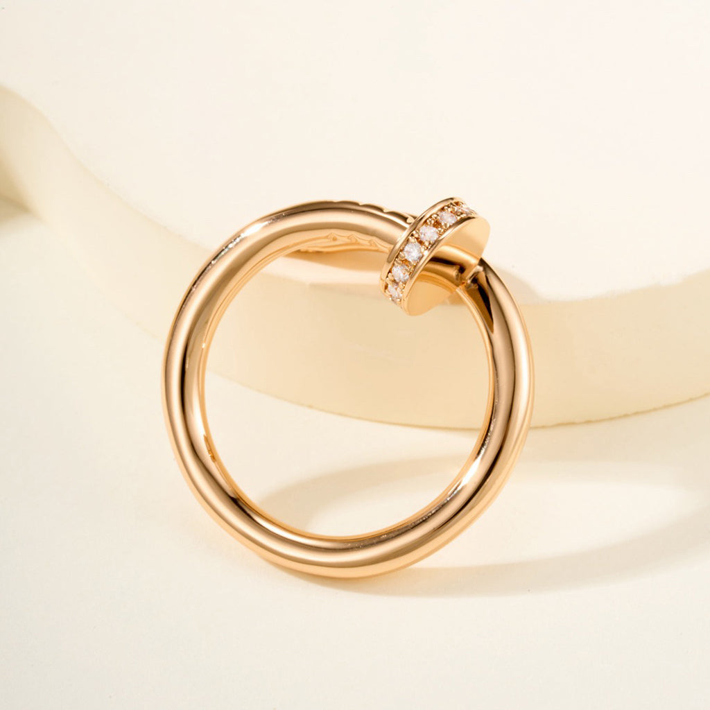 [Cadisa] JUSTE RING 2.6MM HALF DIAMOND