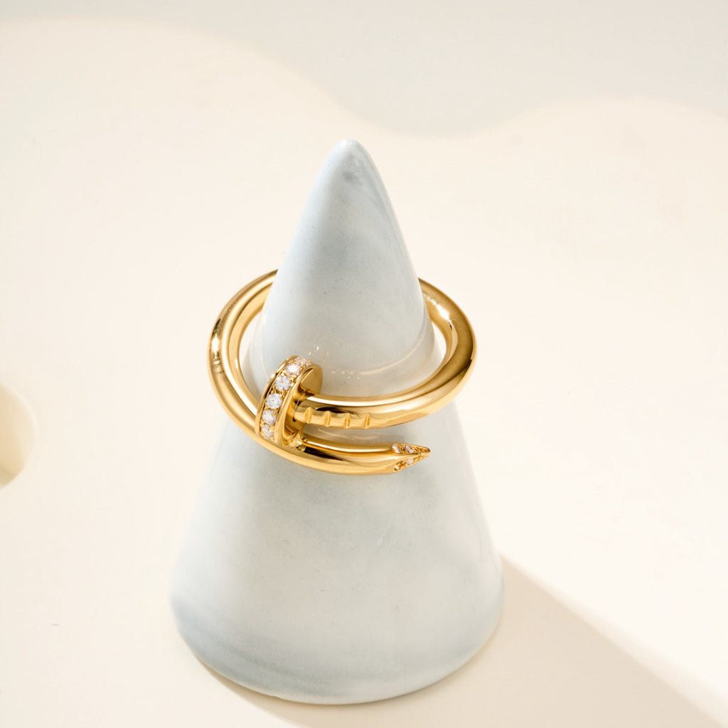 [Cadisa] JUSTE RING 2.6MM HALF DIAMOND