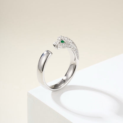 [Cadisa] PANTHERE HALF DIAMOND SMALL RING