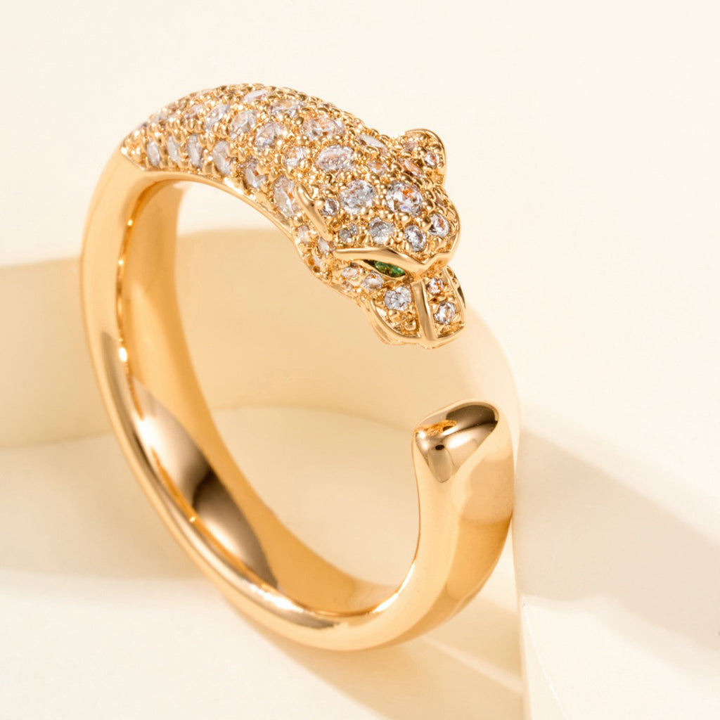 [Cadisa] PANTHERE HALF DIAMOND SMALL RING