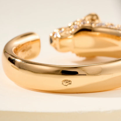 [Cadisa] PANTHERE HALF DIAMOND SMALL RING