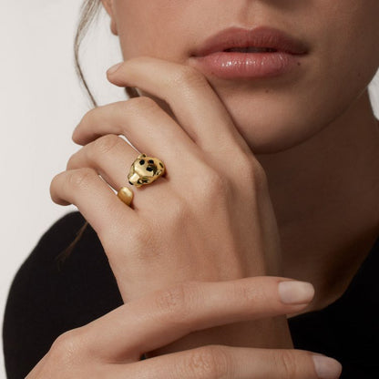 [Cadisa] PANTHERE SPOTTED MEDIUM RING