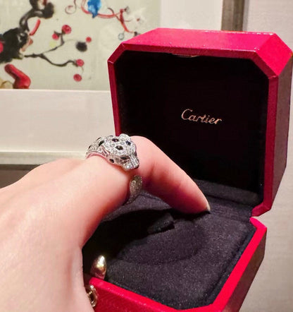 [Cadisa] PANTHERE SPOTTED FULL DIAMOND MEDIUM RING
