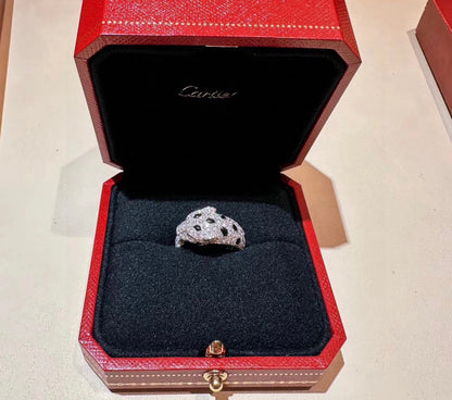 [Cadisa] PANTHERE SPOTTED FULL DIAMOND MEDIUM RING