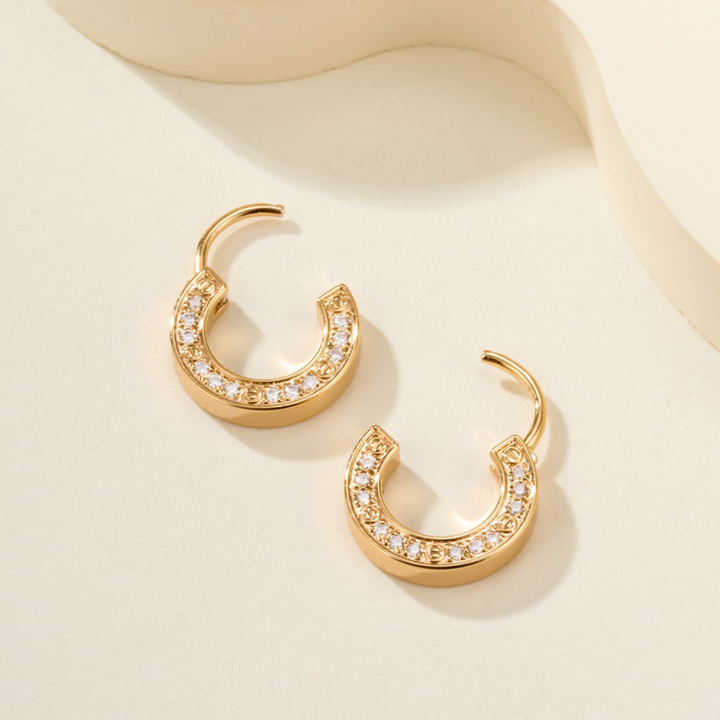 [Cadisa] LOVE DIAMOND EARRINGS