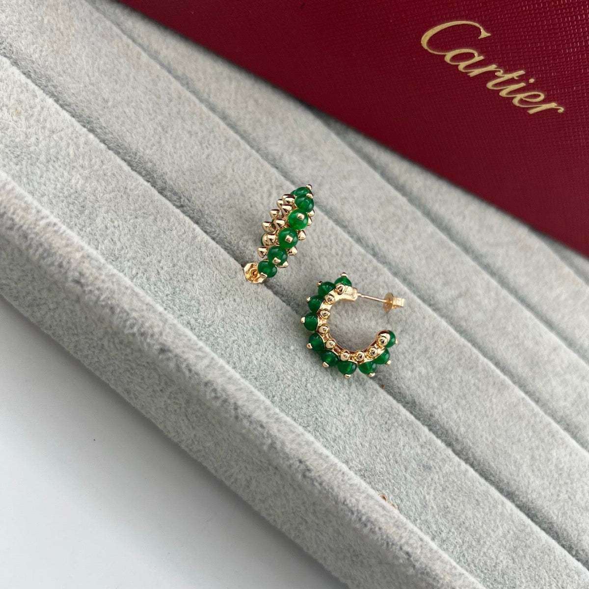 [Cadisa] CLASH 7.9MM AGATE CHALCEDONY EARRINGS