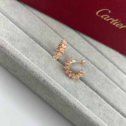 [Cadisa] CLASH 7.9MM AGATE CHALCEDONY EARRINGS