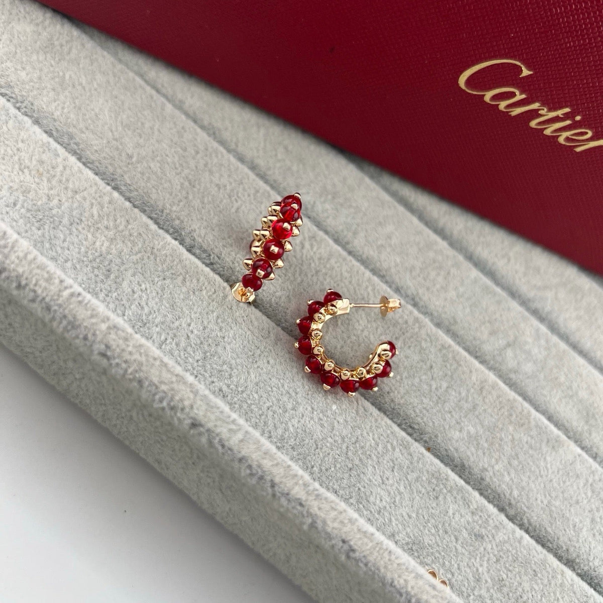 [Cadisa] CLASH 7.9MM AGATE CHALCEDONY EARRINGS
