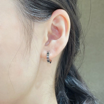 [Cadisa] LOVE EARRINGS 2.65 MM NO DIAMOND SMALL