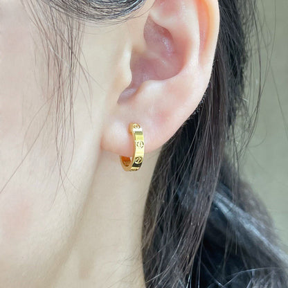 [Cadisa] LOVE EARRINGS 2.65 MM NO DIAMOND SMALL
