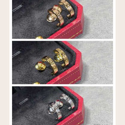 [Cadisa] LOVE EARRINGS 2.65 MM NO DIAMOND SMALL
