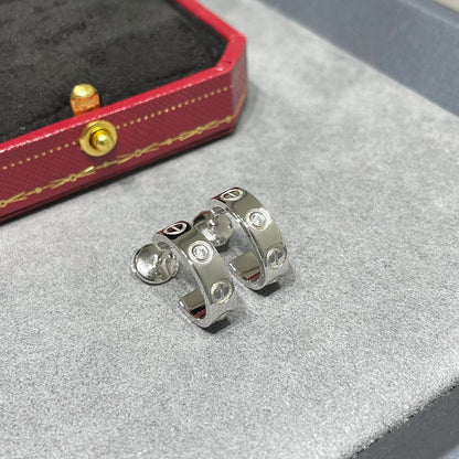 [Cadisa] LOVE EARRINGS 5.7MM 2 DIAMONDS