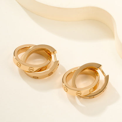 [Cadisa] LOVE 3.3MM DANGLE EARRINGS