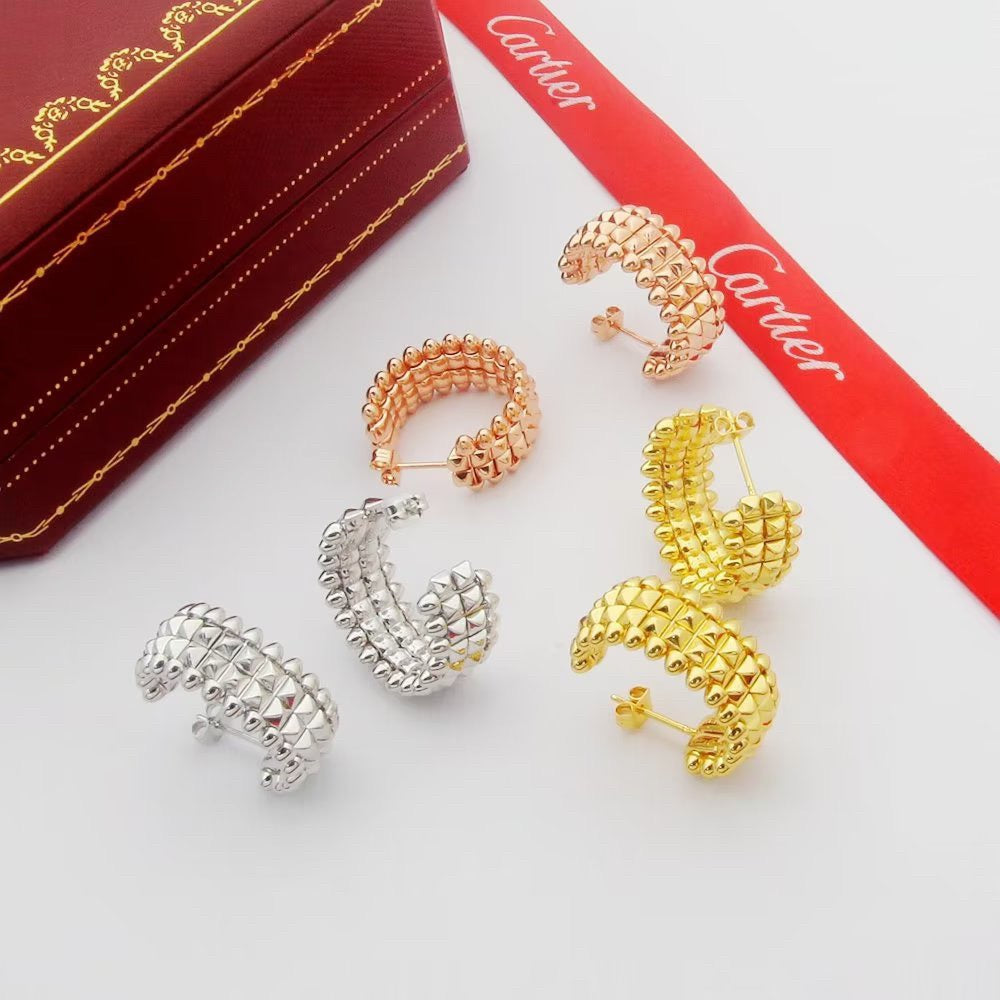 [Cadisa] CLASH 9.2MM DOUBLE ROW EARRINGS