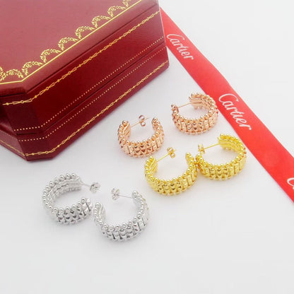 [Cadisa] CLASH 9.2MM DOUBLE ROW EARRINGS
