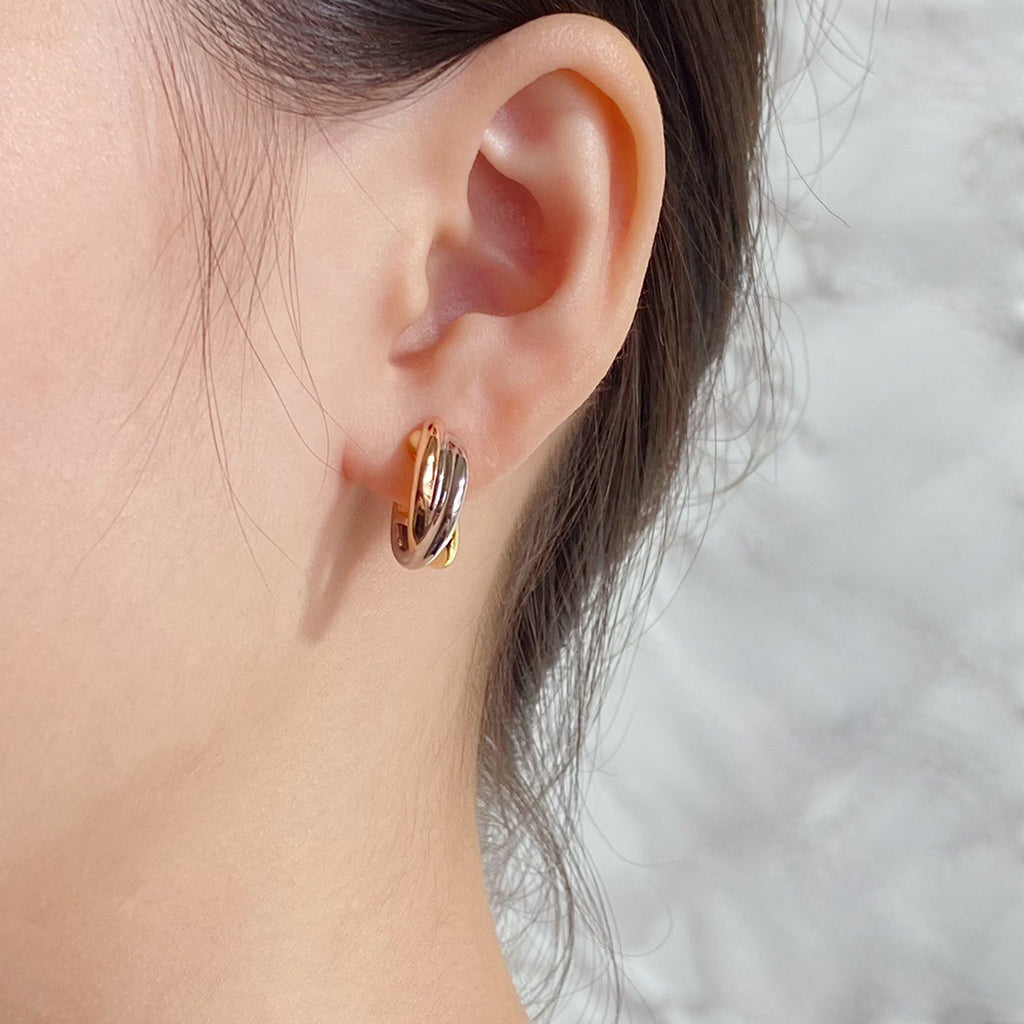 [Cadisa] TRINITY ON DIAMOND CLASSIC EARRINGS